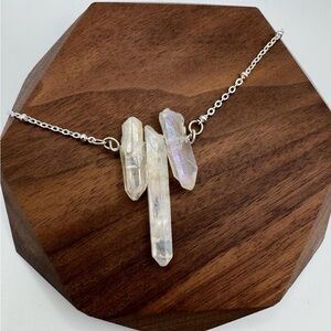 Handmade Silver Crystal Necklace